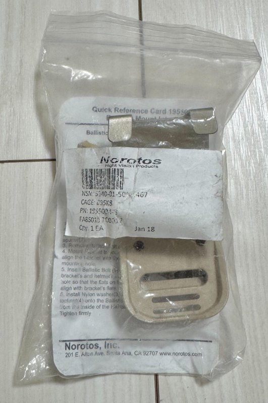 画像5: 米軍実物 ACH/MICH ナイトビジョン ライノ マウント ブラケット TAN (5)