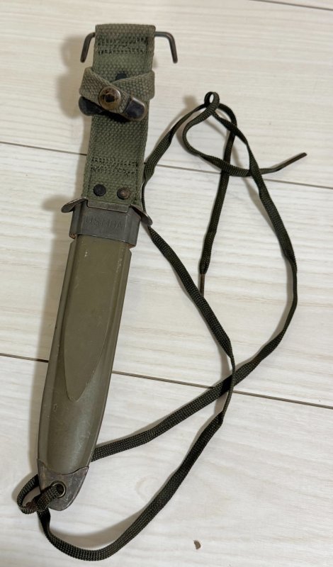 画像1: 米軍実物 M8A1 ナイフ 銃剣 ナム戦 シース USM8A1 バヨネット ナイフ  (2) (1)