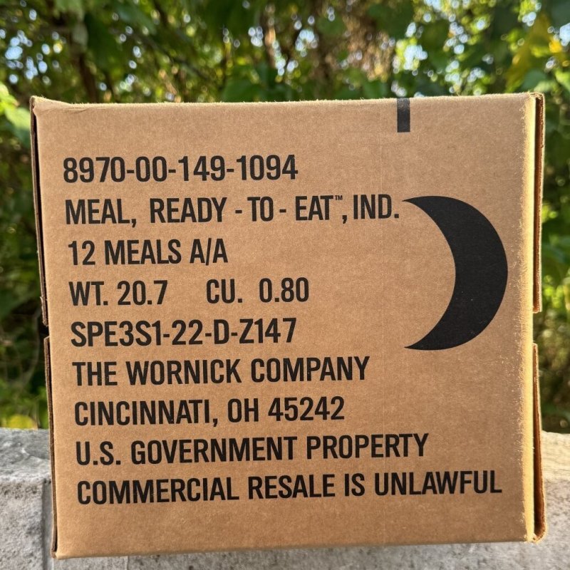 画像4: 米軍実物 ワーニック社 MREレーション/戦闘食 MENU-A 12個セット 2026年1月検品 (4)