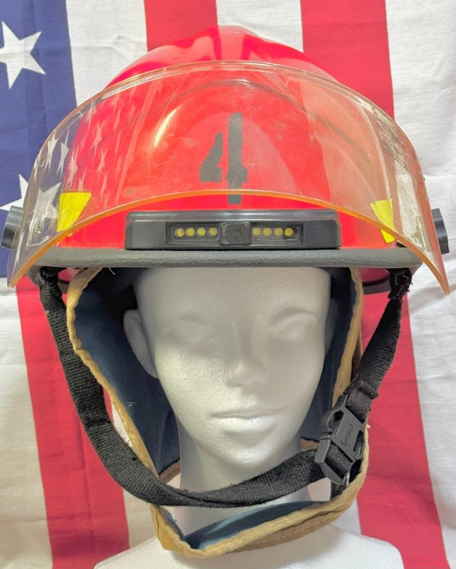 画像4: 米海軍実物 Bullard U.S.NAVY ファイヤーマン 消防士 ヘルメット LEDライト  (4)