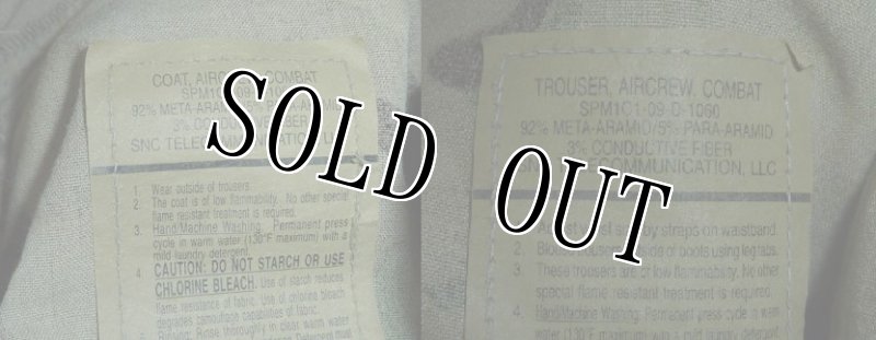 画像5: 米軍放出品,AIRCREW,COMBAT,エアクルーコンバットジャケット・パンツセット マルチカム L-R (5)