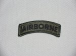 画像1: US ARMY　AIRBORNEワッペン　OD(ベルクロ付き) (1)