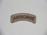 画像1: US ARMY　AIRBORNEワッペン　TAN(ベルクロ付き) (1)