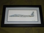 画像1: 米軍放出品,F-15C Eagie　額縁 (1)