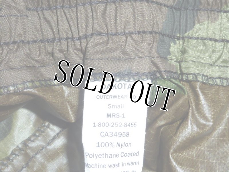 画像4: 米軍放出品,DAKOTA 迷彩レインパンツ S (4)