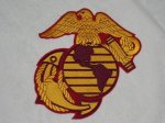 画像1: 米軍放出品.USMC ビッグワッペン (1)