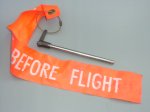 画像1: 米軍実物. Remove Before Flight　戦闘機.安全装置.フラッグ　F15 (1)