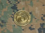 画像1: 米軍放出品，,MARINE,　HEADQUARTERS AND SERVICE BATTALION　コイン (1)
