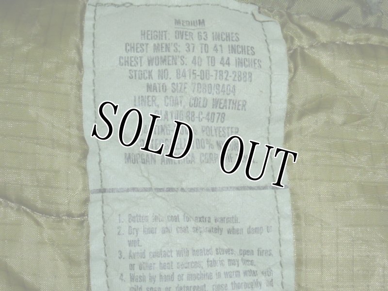 画像4: 米軍放出品,M-65フィールドジャケットライナー MEDIUM (4)
