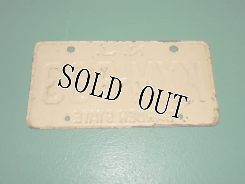 画像2: 米軍放出品 USED  ニュージャージー州 オールド ライセンスプレート (2)