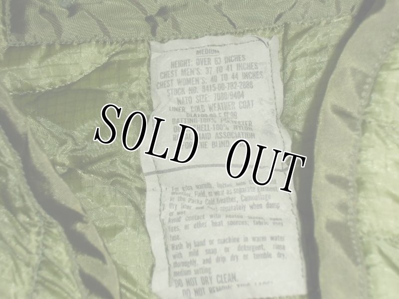 画像3: 米軍放出品,M-65フィールドジャケットライナー M (3)