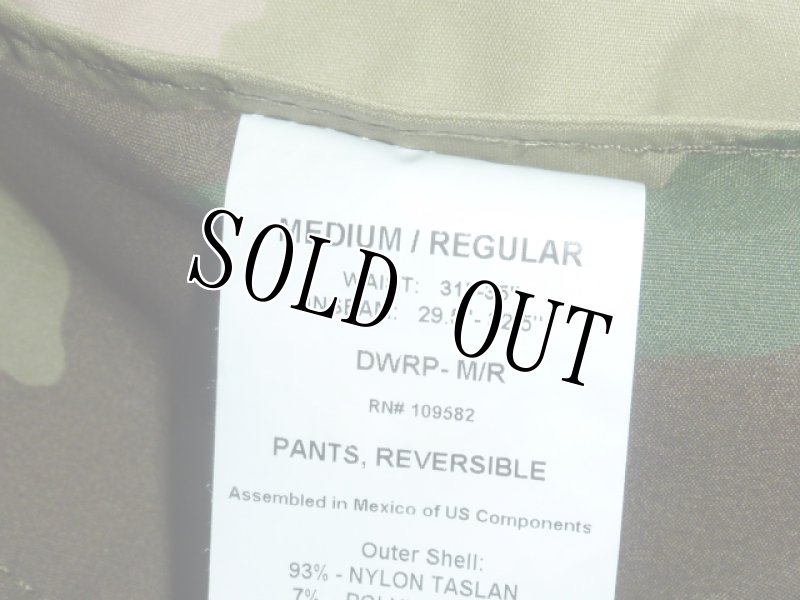 画像4: 米軍放出品,迷彩 リバーシブルレインパンツ M-R (4)
