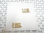 画像1: 米軍実物　Gold 　 US Lapel Pin　 Insignia 1ペア (1)