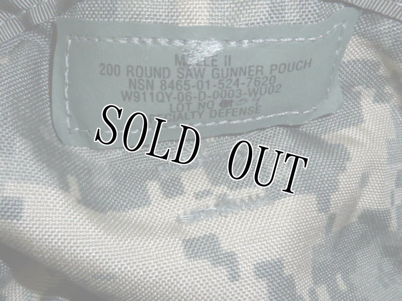 画像4: 米軍放出品.MOLLE II 200 Round SAW Gunner Pouch  (4)