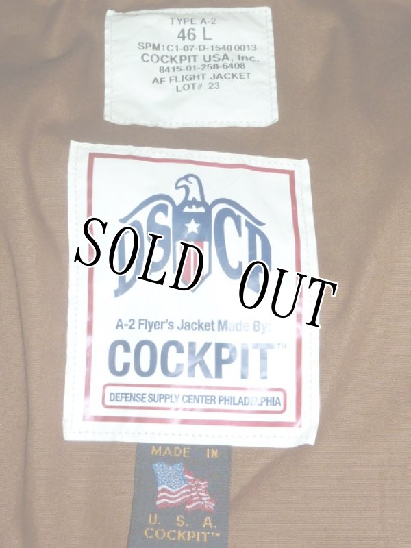 画像4: 米軍実物,USAF　A-2 フライトジャケット　46L (4)