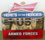 画像1: 米軍放出品 Budweiser サインボード (1)