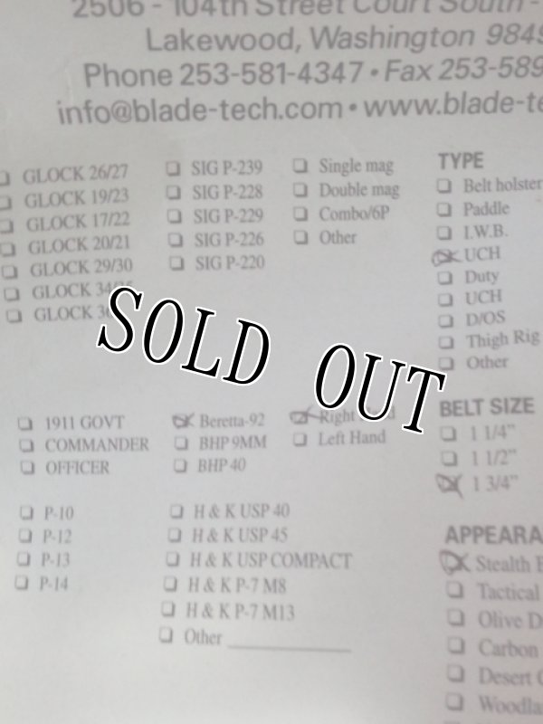 画像3: 米軍放出品,BLADE TECH UCH, ホルスター (3)