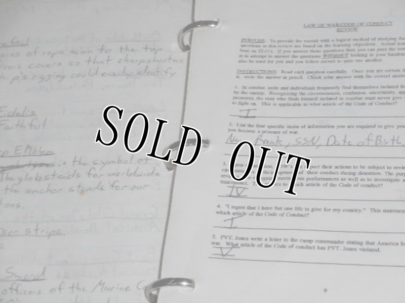 画像11: 米軍実物 USMC エクササイズ BOOK (11)