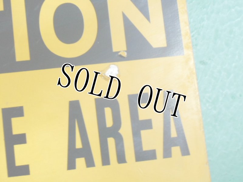 画像2: 米軍実物. CAUTION 騒音注意 アルミ　プレート (2)