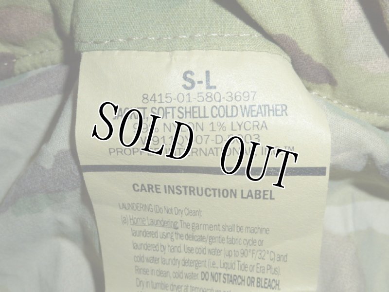 画像4: 米軍実物,JACKET SOFT SHELL COLD WEATHER　マルチカムジャケット　S-L (4)