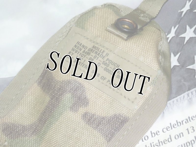 画像4: 米軍実物 マルチカム　ハンドグレネード ポーチ (4)