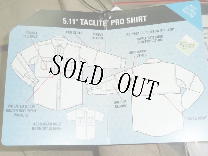 画像5: 米軍放出品 5.11タクティカル  TACLITE PRO ロングスリーブシャツ S (5)