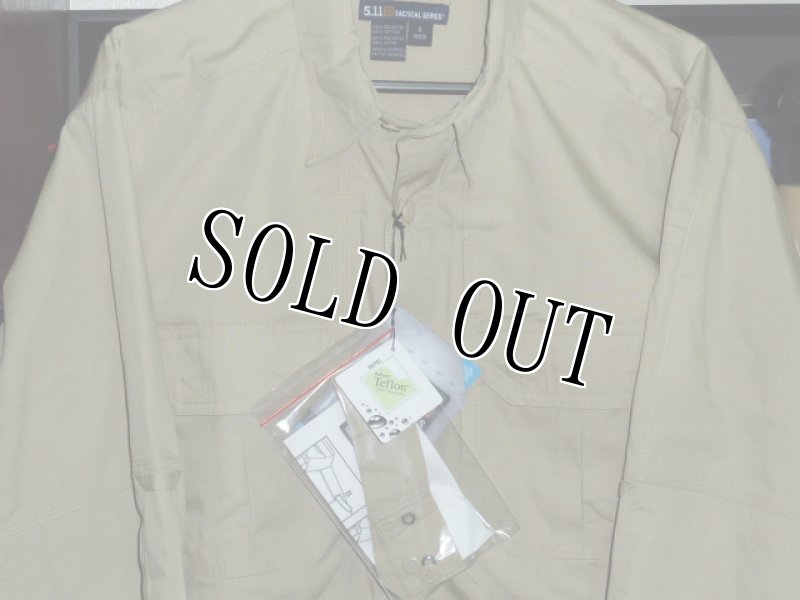 画像2: 米軍放出品 5.11タクティカル  TACLITE PRO ロングスリーブシャツ S (2)