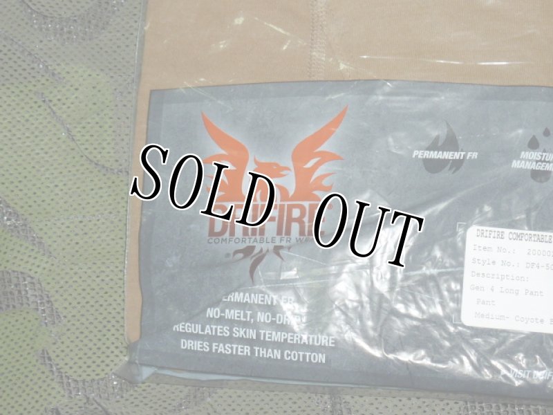 画像3: 米軍放出品/特殊部隊 DRI FIRE Gen4 アンダーパンツ L (3)