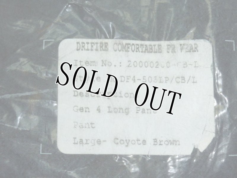 画像5: 米軍放出品/特殊部隊 DRI FIRE Gen4 アンダーパンツ L (5)