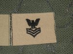 画像3: 米軍実物　US NAVY  一等兵曹（E-6）デザート3C　襟章 (3)