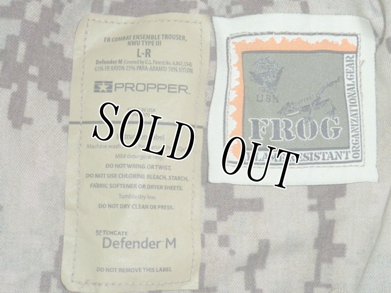 画像5: 米軍放出品,US NAVY FROG TYPEIIIコンバットパンツ　L-R (5)