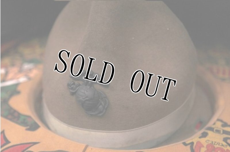 画像8: 米軍放出品　USMC　ドリル インストラクターフェルトハット カバー プレス (8)