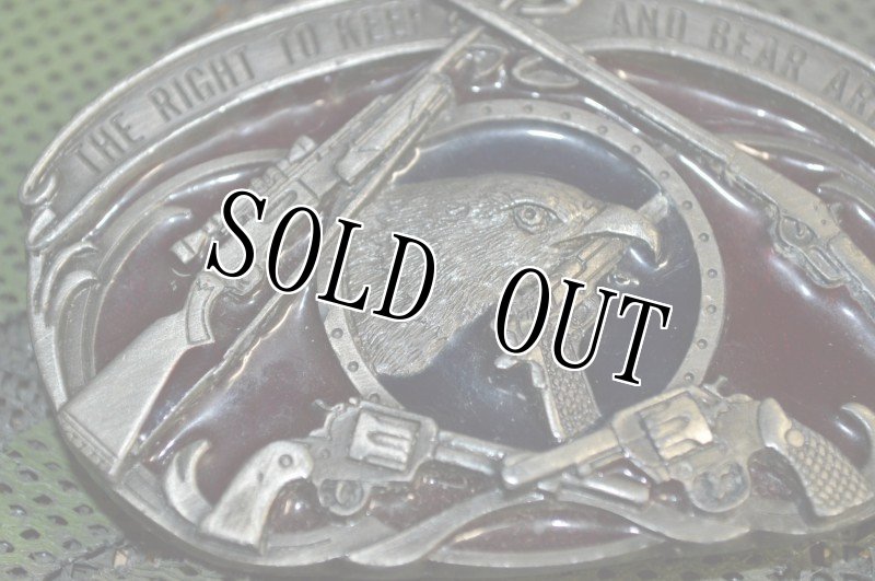 画像4: 米軍放出品. The Right To Keep And Bear Arms ベルトバックル (4)