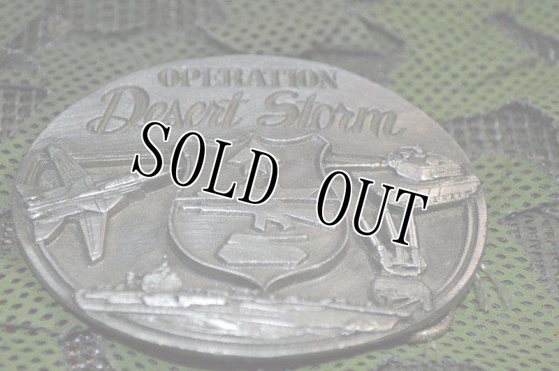 画像2: 米軍放出品　Operation Desert Storm　湾岸戦争　ベルトバックル (2)