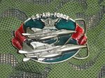 画像1: 米軍放出品.US　AIR　FORCE　ベルトバックル (1)