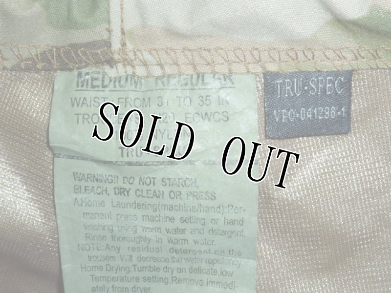 画像4: 米軍放出品.TRU-SPEC TROUSERS,H20 ECWCS マルチカム M-R (4)