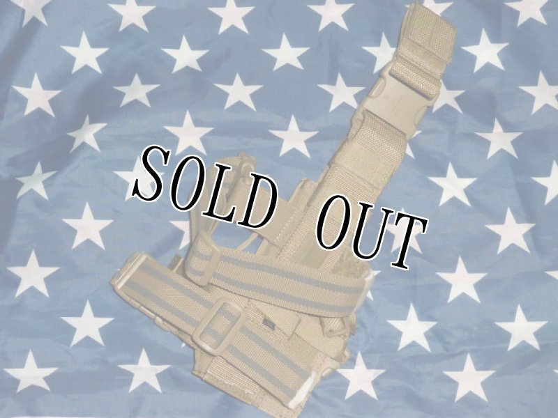 画像2: 米軍放出品,ブラックホーク レッグホルスター コヨーテ (2)