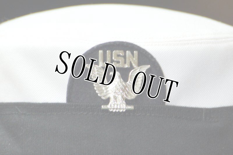 画像5: 米軍実物 US Navy Womans Dress White Hat (5)