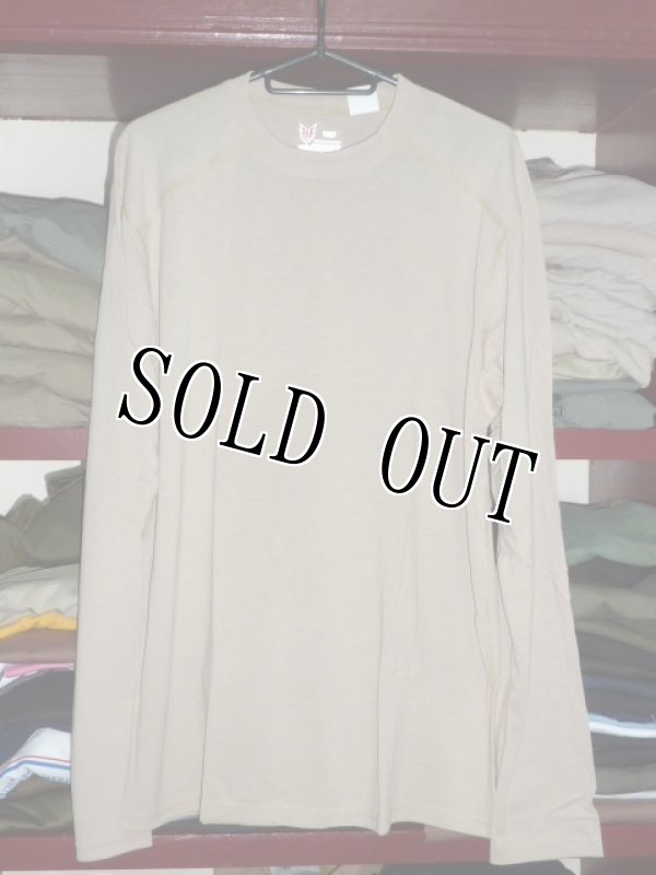 画像2: 米軍放出品/特殊部隊　DRI FIRE　ロングスリーブ　アンダーシャツ　L　デザート (2)