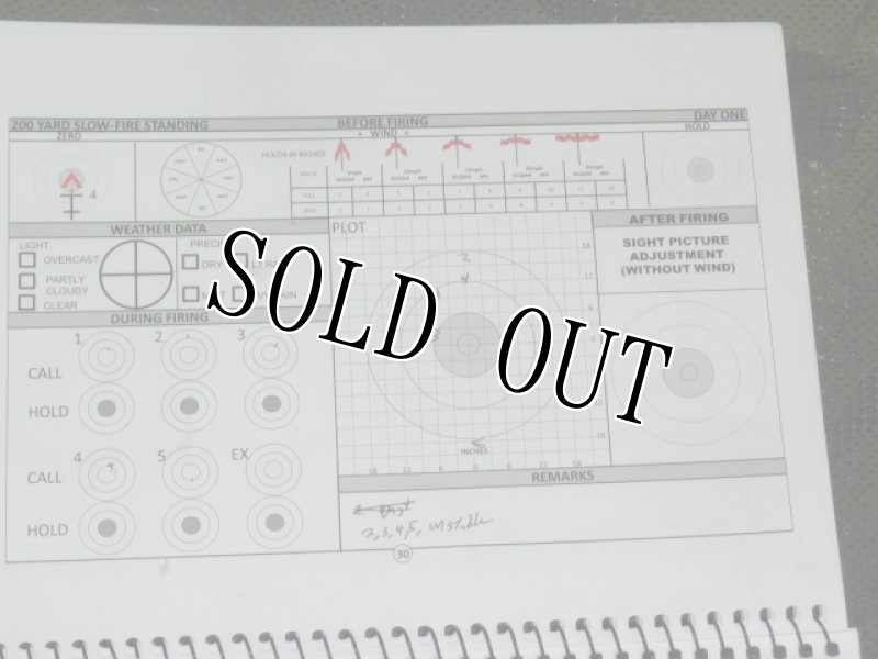 画像5: 米軍実物　RIFLE TRAINING DATABOOK (5)