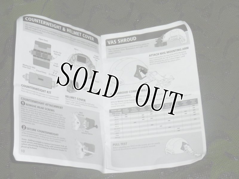 画像2: 米軍実物 OPS-CORE FAST ヘルメット マニュアル (2)