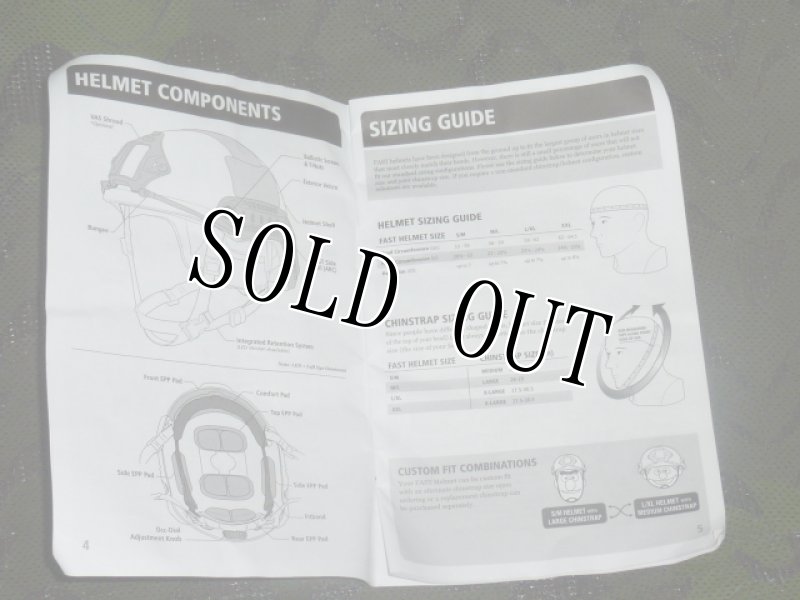 画像4: 米軍実物 OPS-CORE FAST ヘルメット マニュアル (4)