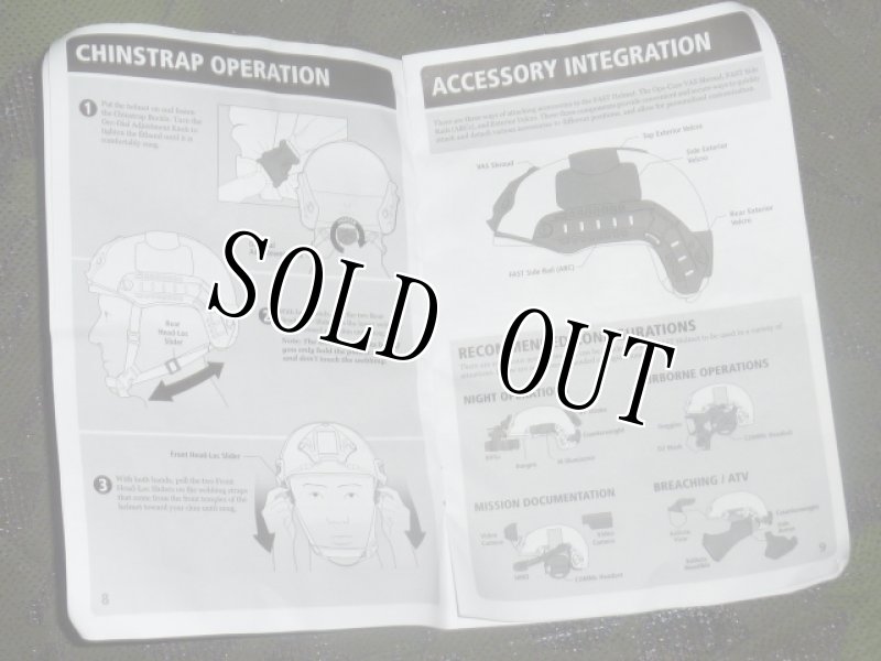 画像6: 米軍実物 OPS-CORE FAST ヘルメット マニュアル (6)