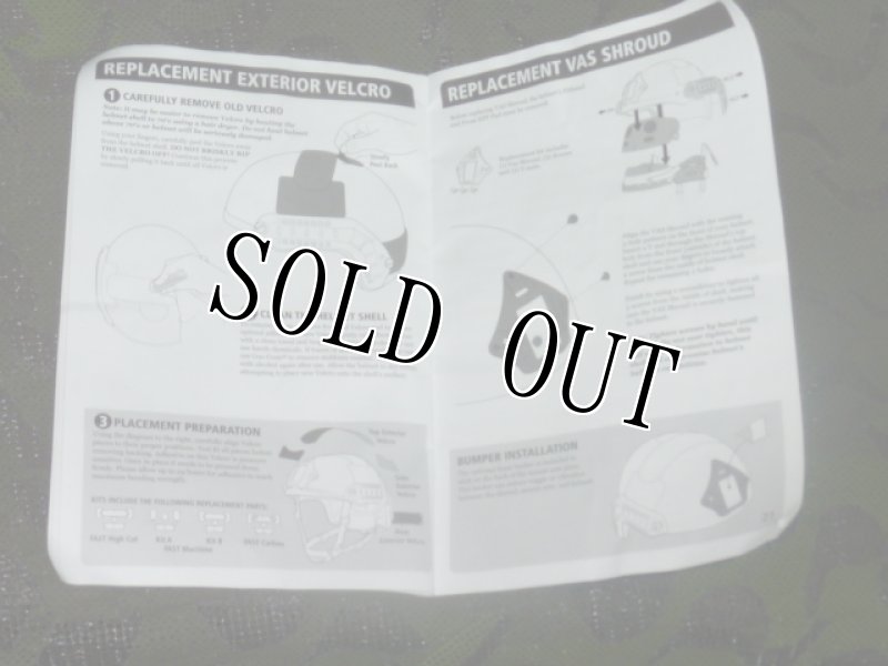 画像12: 米軍実物 OPS-CORE FAST ヘルメット マニュアル (12)