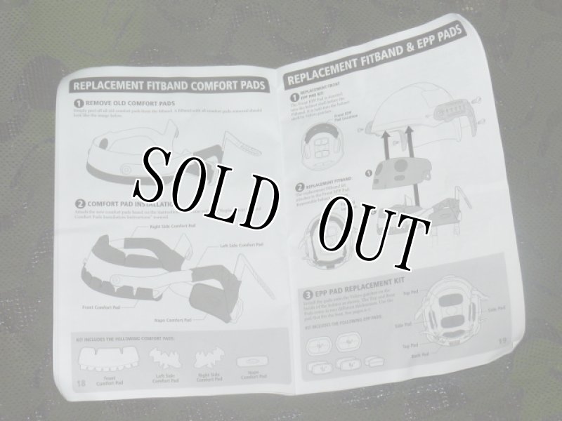 画像11: 米軍実物 OPS-CORE FAST ヘルメット マニュアル (11)