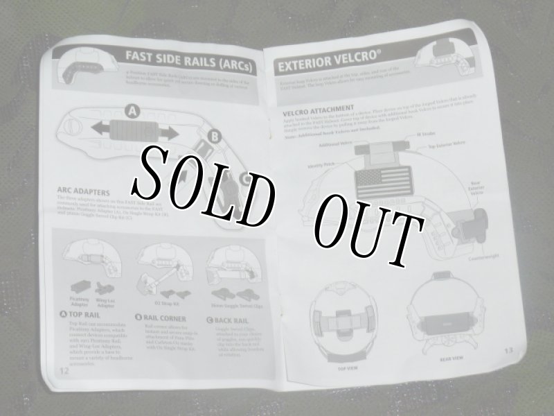 画像8: 米軍実物 OPS-CORE FAST ヘルメット マニュアル (8)