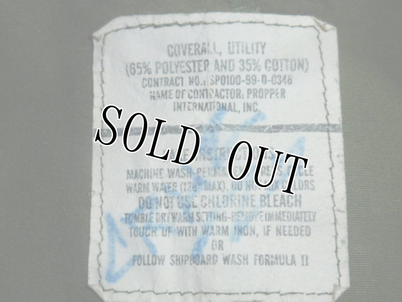 画像7: 米軍実物,カバーオール/つなぎ 42L OD (7)