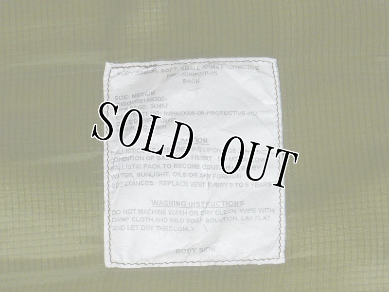 画像16: 米軍実物,BODY ARMOR SOFT SMALL ARMS PROTECTIVE M (16)
