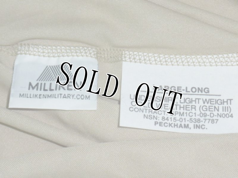 画像4: 米軍実物 GEN3 LEVEL1 アンダーシャツ L-L (4)