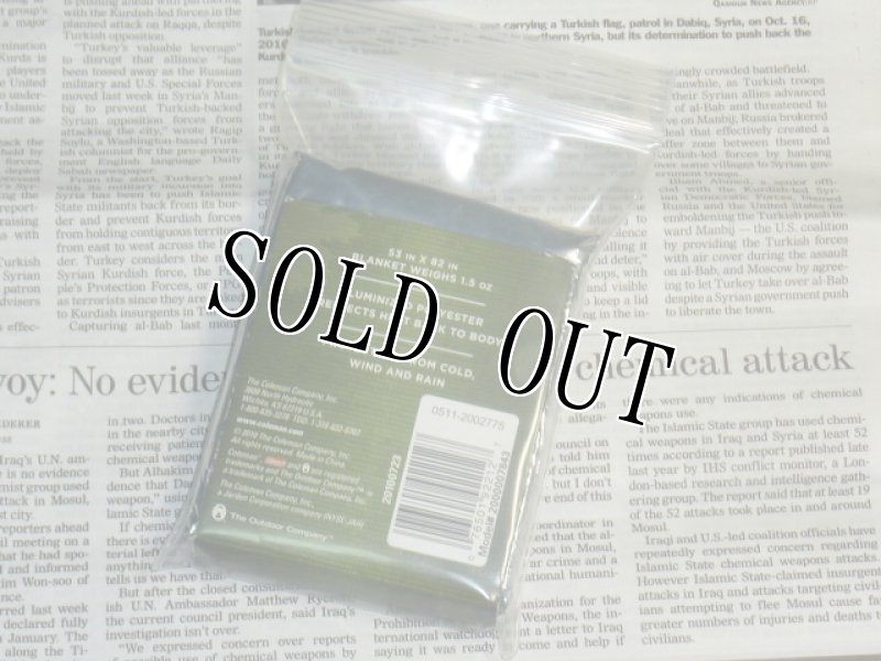 画像2: 米軍放出品　Coleman  EMERGENCY BLANKET　非常用 (2)